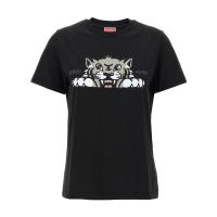 高田贤三(Kenzo)圆领短袖T恤女运动休闲棉质百搭印花女士套头衫