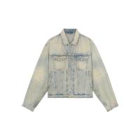 高田贤三(Kenzo)纯棉100男士牛仔外套长袖带盖口袋刺绣可调节纽扣