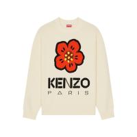 高田贤三(Kenzo)纯棉长袖运动卫衣男圆领嵌花设计时尚百搭休闲套