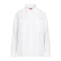 高田贤三(Kenzo)女士长袖衬衫棉涤混纺英式刺绣花卉插袋休闲百搭