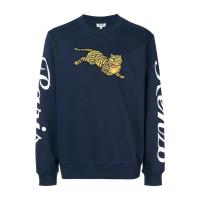 高田贤三(Kenzo)男款运动套头衫圆领长袖老虎刺绣侧面字母LOGO时