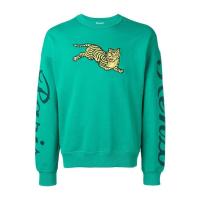 高田贤三(Kenzo)绿色运动卫衣男童长袖抽绳兜帽舒适百搭休闲外套