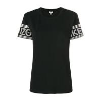 高田贤三(Kenzo)女士圆领短袖logo印花T恤休闲百搭套头印花纯棉基