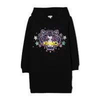 高田贤三(Kenzo)女童徽标装饰连帽长袖套头卫衣户外休闲百搭运动