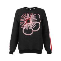 高田贤三(Kenzo)女运动套头卫衣圆领长袖罗纹收口百搭休闲潮流黑