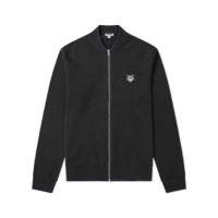 高田贤三(Kenzo)女款长袖拉链开合黑色徽标休闲运动卫衣外套