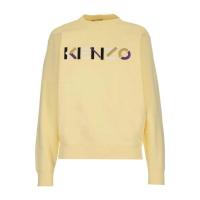 高田贤三(Kenzo)米色棉质徽标卫衣女款长袖圆领休闲运动潮牌街头