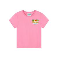 高田贤三(Kenzo)女孩运动卫衣短袖T恤圆领纯棉舒适百搭配休闲外套