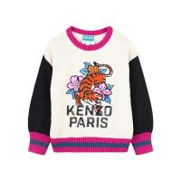 高田贤三(Kenzo)女童长袖毛衣圆领套头衫棉粘胶锦纶羊毛运动卫衣