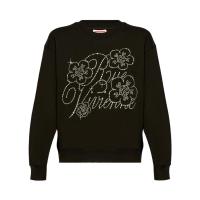 高田贤三(Kenzo)女运动圆领卫衣棉氨纶拼接圆领长袖舒适百搭套头