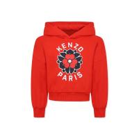 高田贤三(Kenzo)女童长袖棉质连帽卫衣休闲舒适潮牌印花运动套头