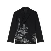 高田贤三(Kenzo)KENZO巴黎刺绣运动西装外套男可拆袖标半衬里休闲