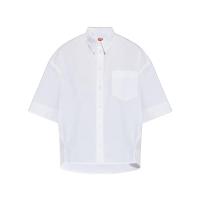 高田贤三(Kenzo)女款翻领短袖棉质衬衫休闲百搭运动风格胸前口袋