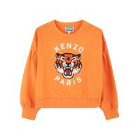 高田贤三(Kenzo)女童长袖印花卫衣圆领舒适百搭运动休闲棉质套头