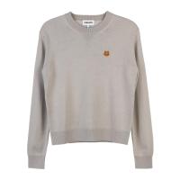 高田贤三(Kenzo)女款羊毛长袖针织衫圆领罗纹边饰运动卫衣外套