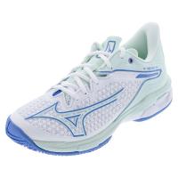 MIZUNO女士网球鞋专业缓震反向蓝白专项运动鞋