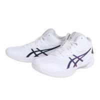 ASICS女款轻便防滑篮球鞋透气支撑训练运动鞋白蓝标准版