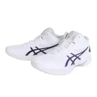 ASICS女款轻便防滑篮球鞋透气支撑训练运动鞋白蓝标准版