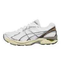 ASICS/亚瑟士跑步鞋缓震轻便回弹男士运动休闲白黄配色