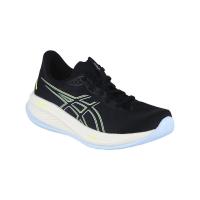 ASICS跑步鞋男缓震透气耐磨舒适黑色荧光绿条纹低帮轻便户外公路