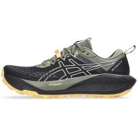 ASICS跑步鞋男缓震舒适抓地力强耐磨耐穿保护脚部黑色米色配色