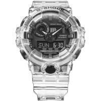 卡西欧(CASIO)G-SHOCK新款冰韧系列透明防水防震时尚双显手表多功能潮流运动防水手表男 GA-700SKE-7A