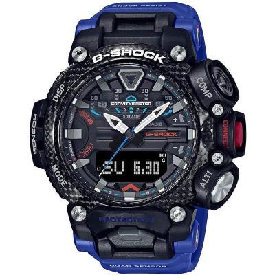 CASIO卡西欧男表 G-SHOCK航空系列防震防水温度气压感应蓝牙连接运动男士手表 GRB200-1A2-200米防水