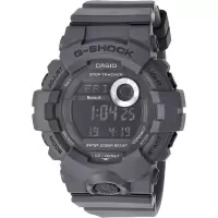 卡西欧Casio G-SHOCK树脂带双LED灯蓝牙计步运动手表男 黑武士GBD-800UC-8