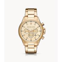 代购美国 Michael Kors(迈克科尔斯)MK男表 金色钢制表带表盘 计时码表 100m防水 石英表按MK8491