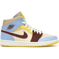 官方正品 AJ1耐克男鞋 Nike Air Jordan 1潮流个性休闲篮球鞋板鞋CU2803-200 淡香草色 缓震