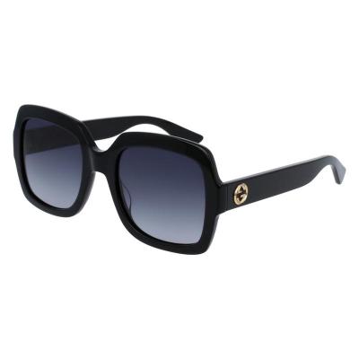 官方正品 古驰(Gucci)眼镜女款太阳镜 小清新 ins网红款 防紫外线墨镜GG0036SN 蓝色渐变镜片黑色镜框