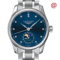 [官方正品]浪琴 LONGINES 瑞士品牌 名匠系列 女士简约时尚自动机械钻石蓝色表盘腕表 L2.409.4.97.6