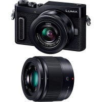 松下Panasonic 无反光镜可换镜头相机 Lumix GF90 双镜头套件 标准变焦镜头 黑色 DC-GF90W-K