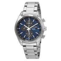 [官方正品]精工SEIKO 海外直邮 Solar系列男士商务时尚休闲黑色表盘100米防水石英表 SSC801