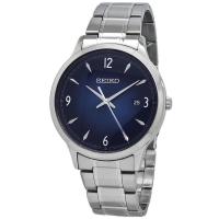 [官方正品]精工SEIKO 海外直邮 经典系列 男士商务时尚休闲防水蓝色表盘石英表