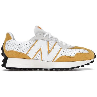 [官方正品]新百伦New Balance 327系列 男士户外运动时尚百搭跑步鞋 白色/黄色 MS327PG