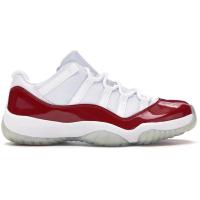 [官方正品]耐克 AJ Jordan 11系列男士复古低帮城市运动休闲百搭篮球鞋 白色/红色528895-102