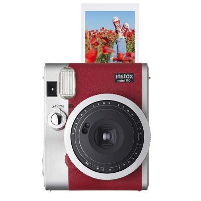 富士FUJIFILM拍立得instax Mini 90系列复古款 一次成像 胶片相机 红色 仅相机