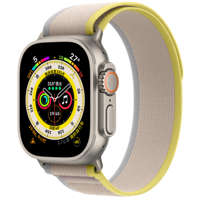 苹果(APPLE) Watch Ultra 智能手表GPS+蜂窝网络 49 毫米钛金属表壳 野径回环式表带