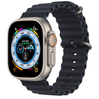 苹果(APPLE) Watch Ultra 智能手表GPS+蜂窝网络 49 毫米钛金属表壳 海洋表带