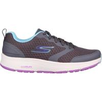 斯凯奇(Skechers)GO RUN 女士时尚休闲运动跑步鞋 回弹缓震舒适透气 炭灰色 M-35884-66996