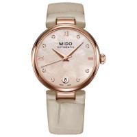 美度(Mido) Baroncelli II 皮革表带 33 毫米女士机械手表 M0222073611611