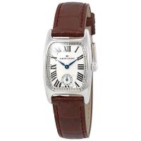 汉米尔顿(Hamilton) 女式 Boulton 皮革白色表盘时尚百搭复古石英手表小方表