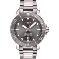 天梭(TISSOT)男士Seastar 1000 动力系统 80 不锈钢表壳瑞士自动机械手表T1204071108101