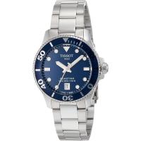 天梭(TISSOT) Seastar 1000 36 毫米不锈钢表壳女士石英手表 T1202101104100男女通用