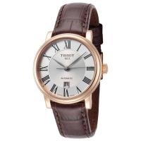 天梭(TISSOT) Carson 女士时尚百搭皮革机械手表 T1222073603300