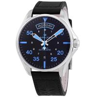 Hamilton汉密尔顿Khaki Pilot Air Zermatt男士卡其色飞行员自动皮革黑色精钢表盘针式表扣手表