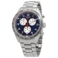 天梭TISSOT男士T-Sport Chronograph 316l不锈钢蓝色表盘表TIST1316171104200