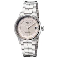 天梭(TISSOT) Luxury 女士时尚百搭不锈钢 象牙色表盘 自动机械手表 33mm T0862081126100