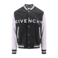 纪梵希 GIVENCHY 男士羊毛混纺拼接休闲夹克 简约时尚字母棒球服 专柜海外代购